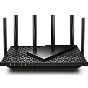 Router Wireless TP-Link Archer AXE75, AX5400, Wi-Fi 6E, Tri-Band, Gigabit, Tehnologie OneMesh™, Beamforming, Port USB 3.0, 6 Antene Externe (Negru) imagine