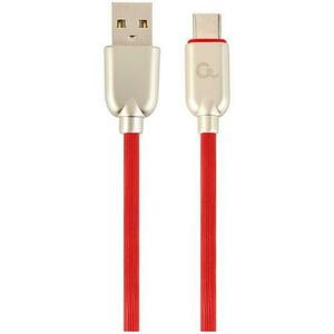 Cablu alimentare si date Gembird, USB 2.0 (T) la USB 2.0 Type-C (T), 1m, Rosu, CC-USB2R-AMCM-1M-R imagine