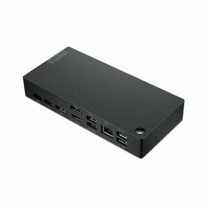 Docking station Lenovo 40B50090EU, USB-C Dock, 2 x Display Port (Negru) imagine