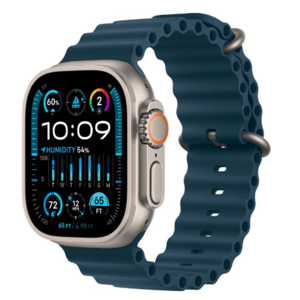 Smartwatch Apple Watch Ultra 2 GPS + Cellular, 49mm Titanium Case with Blue Ocean Band imagine