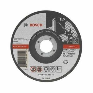 Disc pentru taiere inox Bosch 2608600220, 125 mm diametru, 1.6 mm grosime imagine