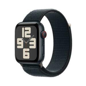 Smartwatch Apple Watch SE (2023) GPS, Retina LTPO OLED Capacitive touchscreen 1.78inch, Bluetooth, Wi-Fi, Bratara Sport Loop, Carcasa Aluminiu 44mm, Rezistent la apa (Negru) imagine