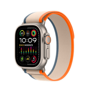 Smartwatch Apple Watch Ultra 2 GPS + Cellular, 49mm Titanium Case with Orange/Beige Trail Loop - S/M imagine
