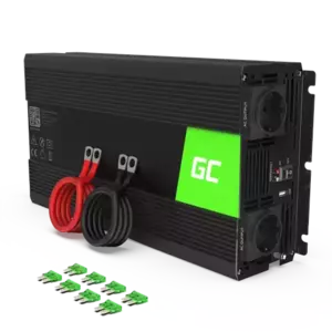 Invertor de tensiune 1500W/3000W 24V la 230V Volt USB DC AC Unda sinusoidala pura Green Cell imagine