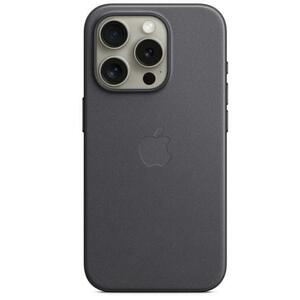 Husa Protectie Spate Apple FineWoven Case MagSafe pentru Apple iPhone 15 Pro (Negru) imagine
