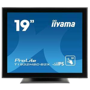 Monitor IPS LED Iiyama 19inch T1932MSC-B1S, 1280 x 1024, VGA, DVI, Boxe, Touchscreen (Negru) imagine