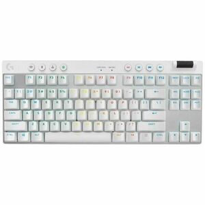 Tastatura Gaming Wireless Logitech G PRO X TKL Lightspeed, Bluetooth, RGB (Alb) imagine