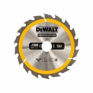 Disc circular DeWalt lemn de constructii 190x30mm T18 imagine