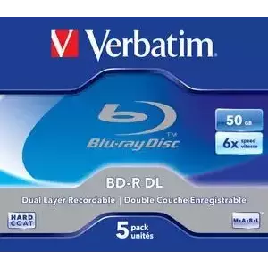 Verbatim BD-R DL 50GB 6x 5 Pack Jewel Case pret pe bucata imagine