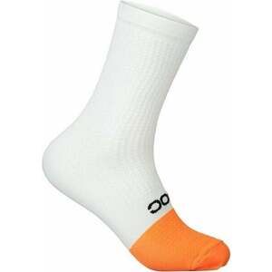 POC Flair Sock Mid Hydrogen White/Zink Orange L Șosete ciclism imagine