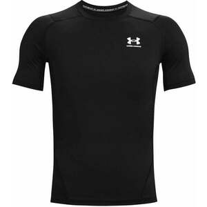 Under Armour Men's HeatGear Armour Short Sleeve Black/White M Tricouri de fitness imagine