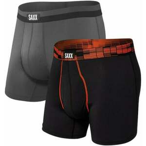 SAXX Sport Mesh 2-Pack Boxer Brief Black Digi Dna/Graphite S Lenjerie de fitness imagine