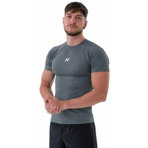 Nebbia Functional Slim-fit T-shirt Gri M Tricouri de fitness imagine