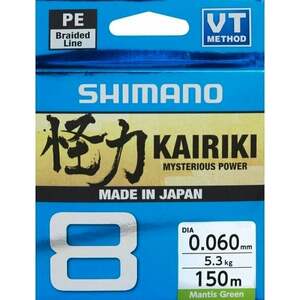 Shimano Fishing Kairiki 8 Mantis Green 0, 16 mm 10, 3 kg 150 m imagine