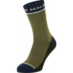 Sealskinz Foxley Mid Length Active Sock Olive/Grey/Navy/Cream L/XL Șosete ciclism imagine
