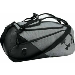 Under Armour UA Contain Duo Medium BP Duffle Castlerock Medium Heather/Black/White 46 L Rucsac-Sac-Sport Bag imagine