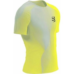 Compressport Performance SS Tshirt M Safety Yellow/White/Black M Tricou cu mânecă scurtă pentru alergare imagine