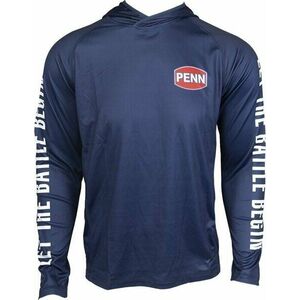 Penn Tricou Pro Hooded Jersey Marine Blue XL imagine
