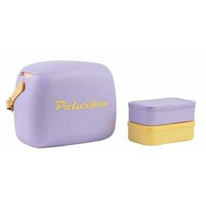 Polarbox Summer Retro Cooler Bag Pop Malva Amarillo 6 L imagine