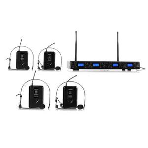 Auna Pro UHF 550-2 Quartett2 4 canale UHF kit microfon fără fir imagine