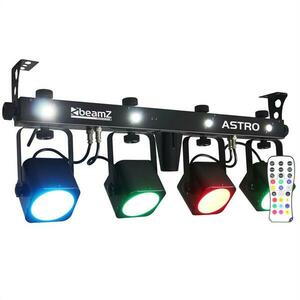 Beamz LED PAR ASTRO BAR 4-way kit COB LED 4 x 10W DMX incl. footswitch imagine