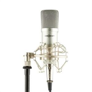 OneConcept MIC-700, argintiu, microfon de studio, Ø 34 mm, păianjen, protecție împotriva vântului, XLR imagine