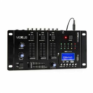 Vexus STM3030 4-Kanal-Mischpult Bluetooth USB SD MP3 cu LED-uri imagine