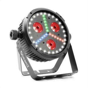 Beamz BX30, reflector PAR LED, 3x10w, 4în1, 27x smd w, 18x smd rgb led, negru imagine