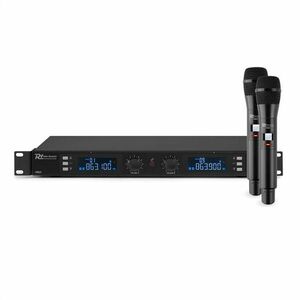 Power Dynamics PD632H 2X, kit de microfon wireless UHF cu 20 de canale, 2 x microfon de mână imagine