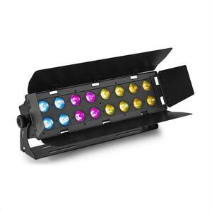 Beamz WH192, wall wash efect de lumină, 100 LED, 16 x 12 W 6 LED-uri în 1, RGBWA-UV, telecomandă IR, negru imagine