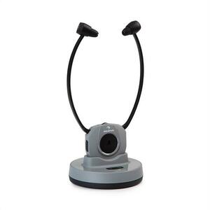 Auna Stereoskop, căști wireless cu design de stetoscop, design in-ear, 20 m, 2, 4 GHz, TV / HiFi / CD / MP3, baterie, gri imagine