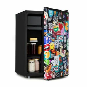 Klarstein Cool Vibe 70+, frigider, 72 l, 2 rafturi, stil Stickerbomb imagine