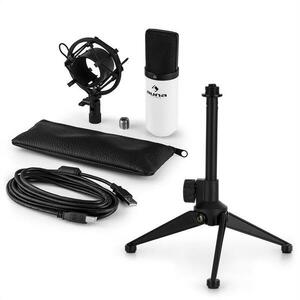 Auna MIC-900WH V1, set de microfon usb, microfon condensator alb + suport de masă imagine