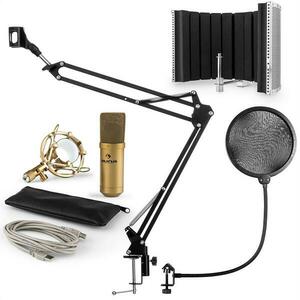 Auna MIC 900G microfon USB set microfon condensator V5+ microfon auriu imagine