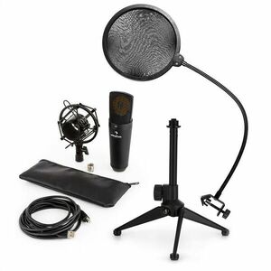 Auna MIC-920B, set de microfon usb V2, microfon condensator, filtru pop, suport de masă imagine