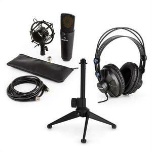 Auna MIC-920B, set de microfon usb V1, microfon condensator, căști, suport de masă imagine