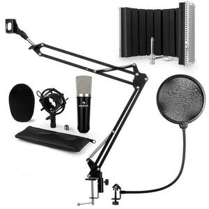 Auna CM0003 V5, negru, set de microfon, microfon cu condensator, braț de microfon, XLR imagine