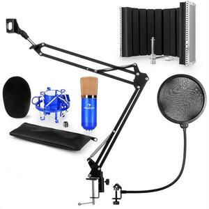 Auna CM001BG set de microfon V5 microfon cu condensator, curea pentru microfon, filtru pop, panou pentru microfon imagine