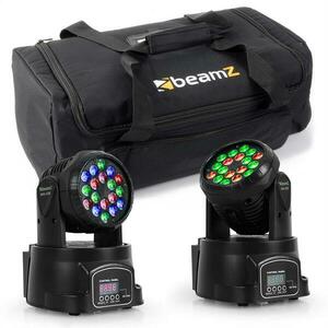 Beamz Set de efecte de iluminat cu sac de transport, 2 x LED -108 + 1 x geanta imagine
