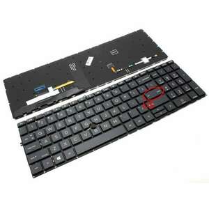 Tastatura HP L89916-001 iluminata layout US fara rama enter mic imagine