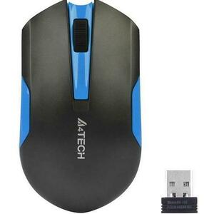 Mouse A4TECH V-TRACK G3-200N-1, USB, 1000 DPI (Negru/Albastru) imagine