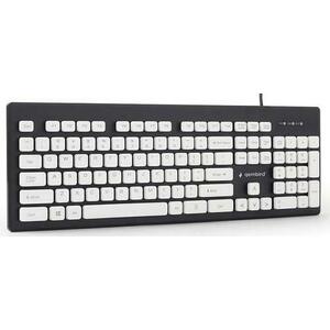 Tastatura Gembird X-scissors KB-CH-0, USB, US Layout (Gri/Alb) imagine