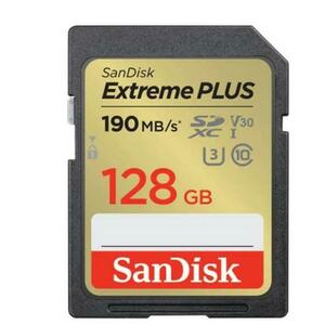 Card de memorie SanDisk Extreme PLUS SDXC, 128GB, UHS-I U3, Clasa 10, V30 imagine