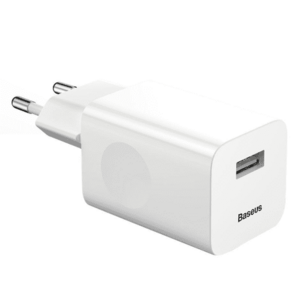 Incarcator Retea Baseus Quick Charger CCALL-BX02, Single USB QC3.0, pentru Incarcatoare Wireless (Alb) imagine