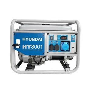 Generator Curent Electric Hyundai HY8001, Monofazic, 7, 5 kW, 230V (Argintiu) imagine