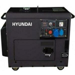 Generator curent electric HYUNDAI DHY6001SE, 4600 W, Monofazat, Diesel (Negru) imagine