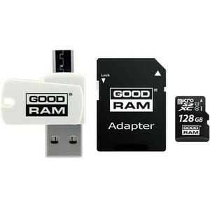Card de memorie GoodRam M1A4-1280R12, MicroSDXC, 128GB, Clasa 10, UHS-1 U1 + adaptor SD + card reader USB imagine