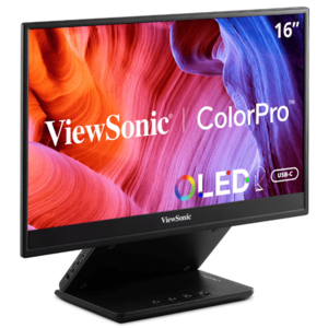 Monitor Portabil OLED ViewSonic ColorPro 15.6inch VP16-OLED, Full HD (1920 x 1080), Micro-HDMI, Boxe (Negru) imagine