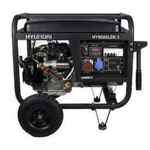 Generator curent electric Hyundai HY9000LEK-3, 15 CP, Pornire manuala/Electrica, Benzina (Negru) imagine