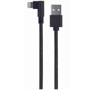 Cablu alimentare si date Gembird CC-USB2-AMLML-0.2M, USB 2.0 (T) la Lightning (T), 0.2m, Negru imagine